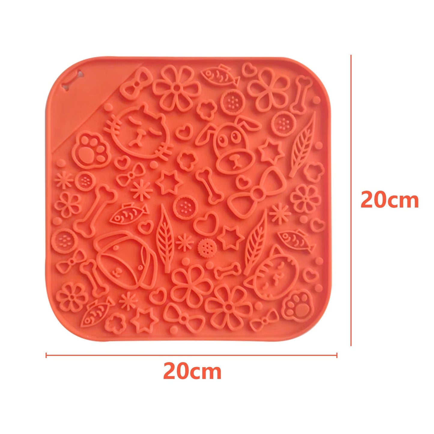 Pawfriends Asphyxia-resistant Silicone Lick Mat Orange