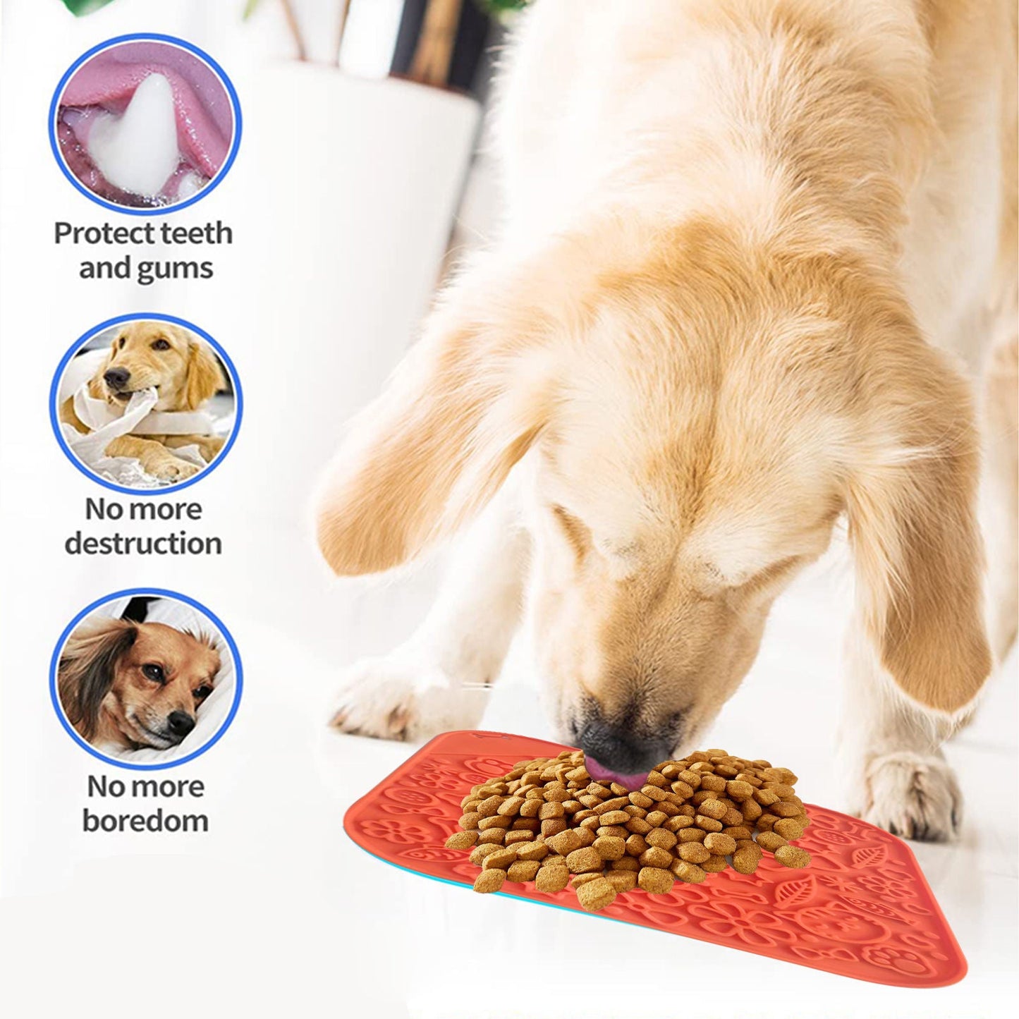 Pawfriends Asphyxia-resistant Silicone Lick Mat Orange