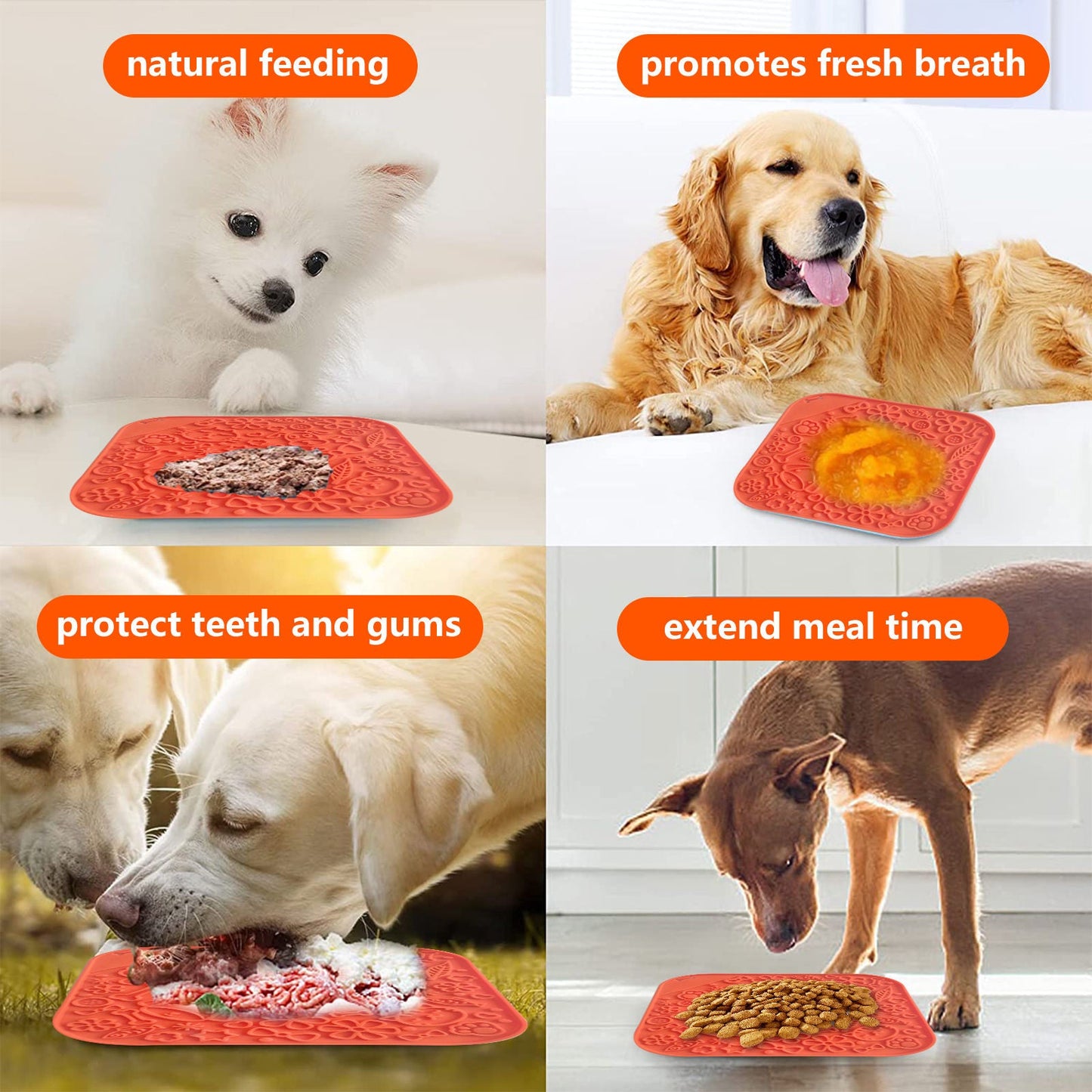 Pawfriends Asphyxia-resistant Silicone Lick Mat Orange