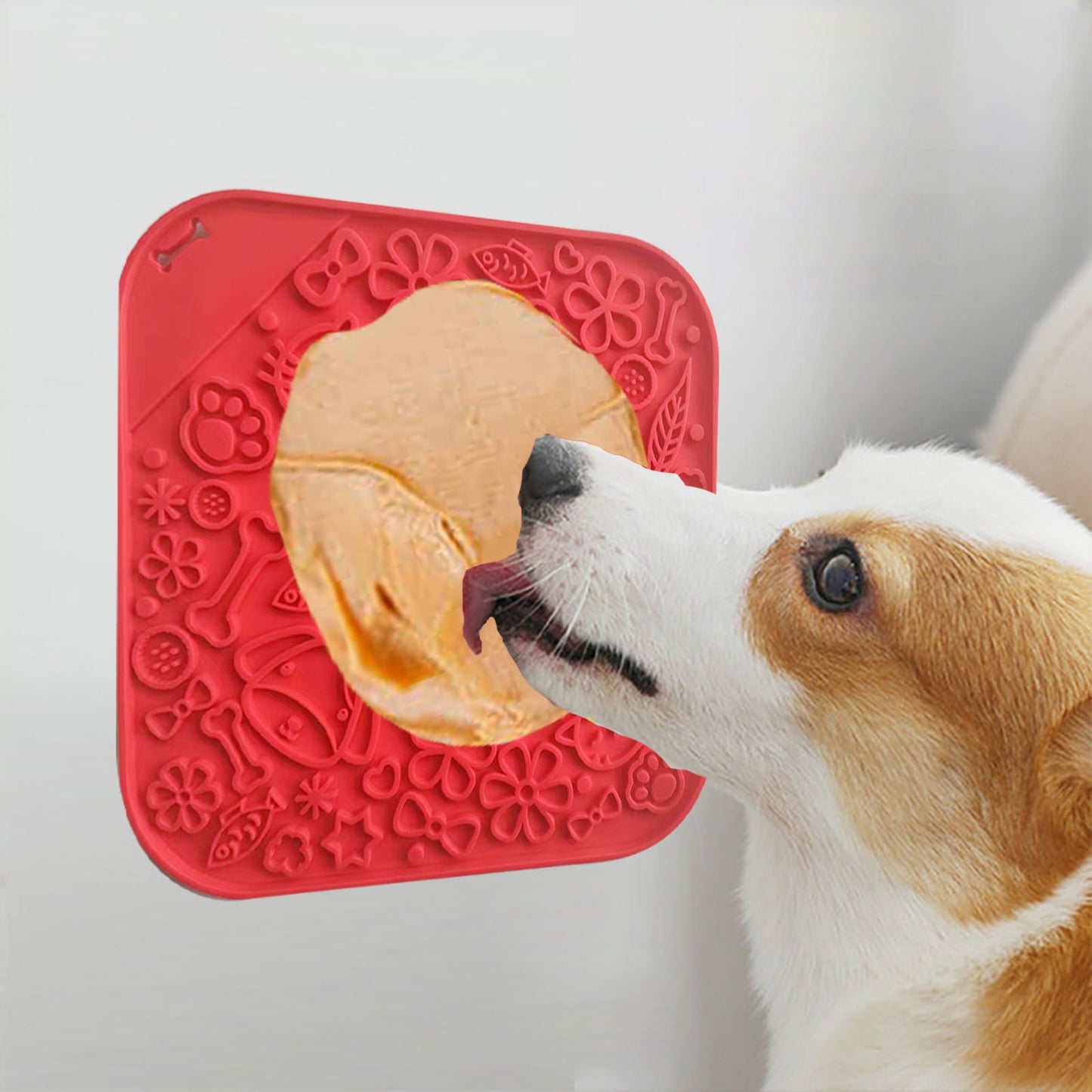 Pawfriends Asphyxia-resistant Silicone Lick Mat Red