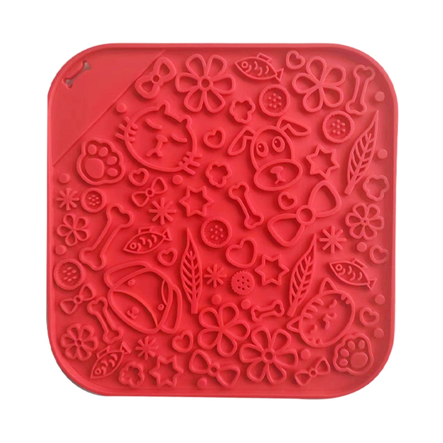 Pawfriends Asphyxia-resistant Silicone Lick Mat Red