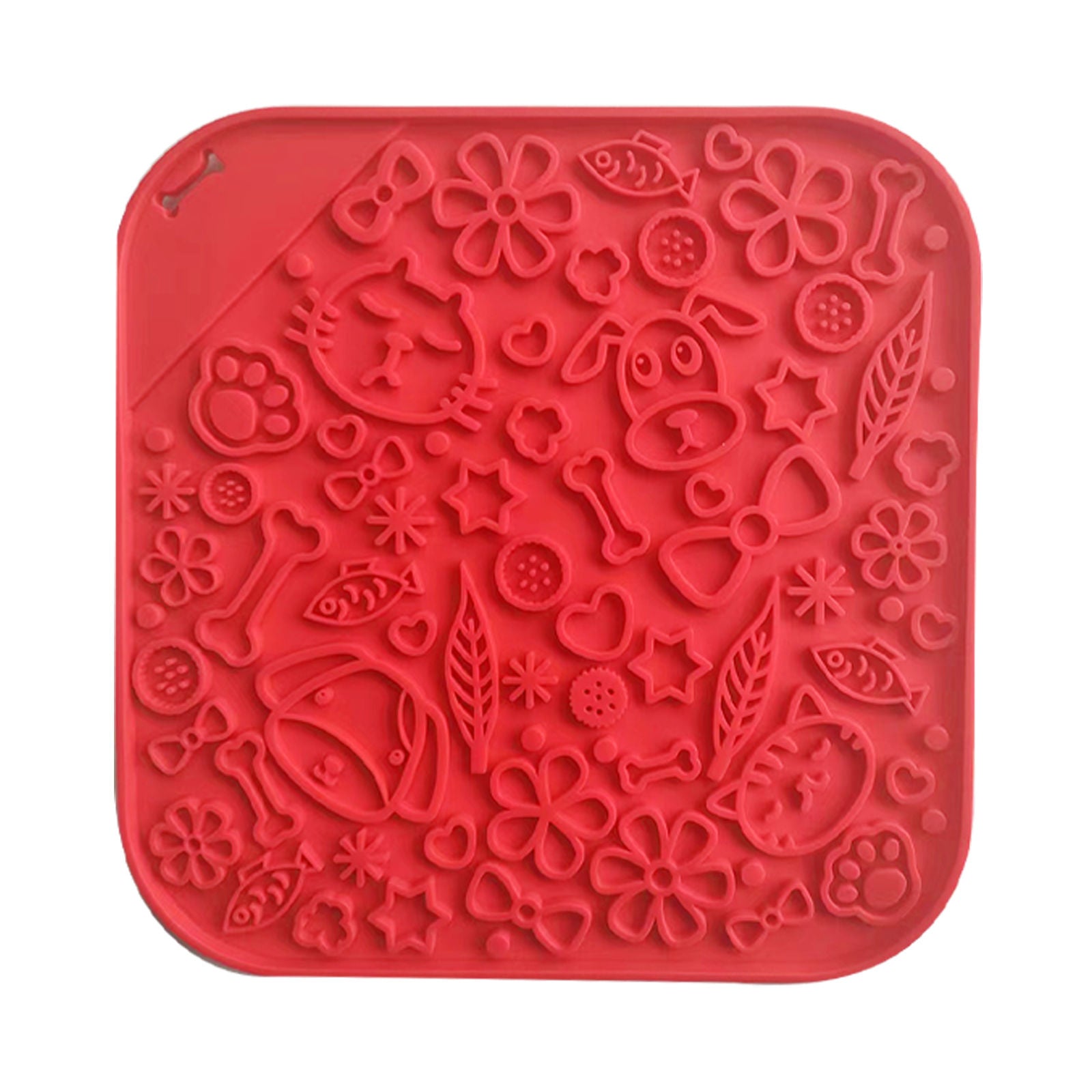 Pawfriends Asphyxia-resistant Silicone Lick Mat Red