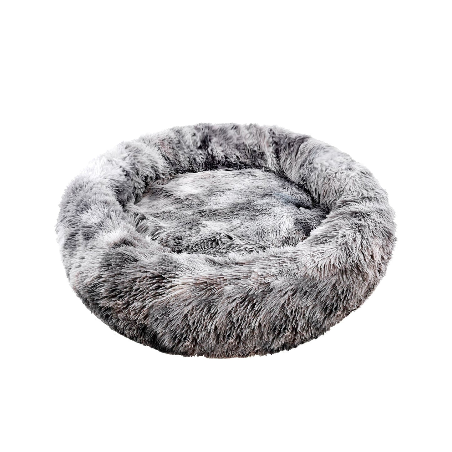 Pawfriends Pet Calming Bed Warm Soft Plush Round Dark Grey M 90cm