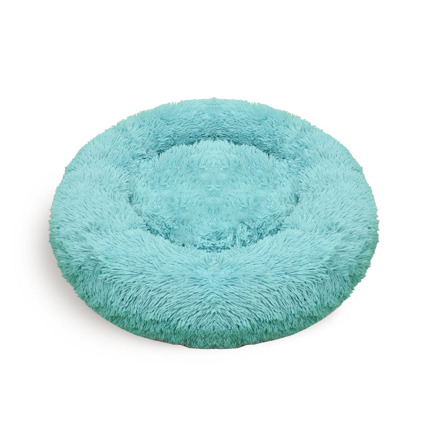 Pawfriends Pet Calming Bed Warm Soft Plush Round Teal/Green XXL 120cm