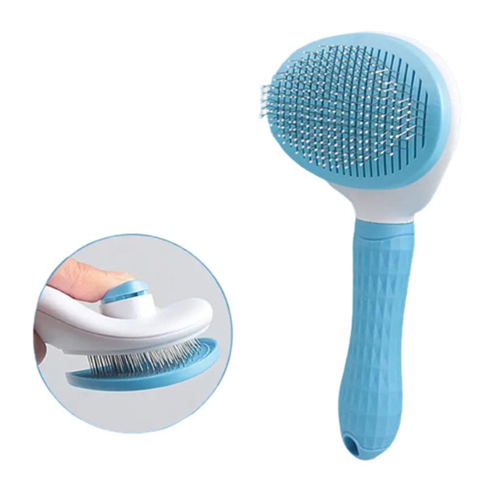 Pawfriends Pet Comb Brush Oval Blue