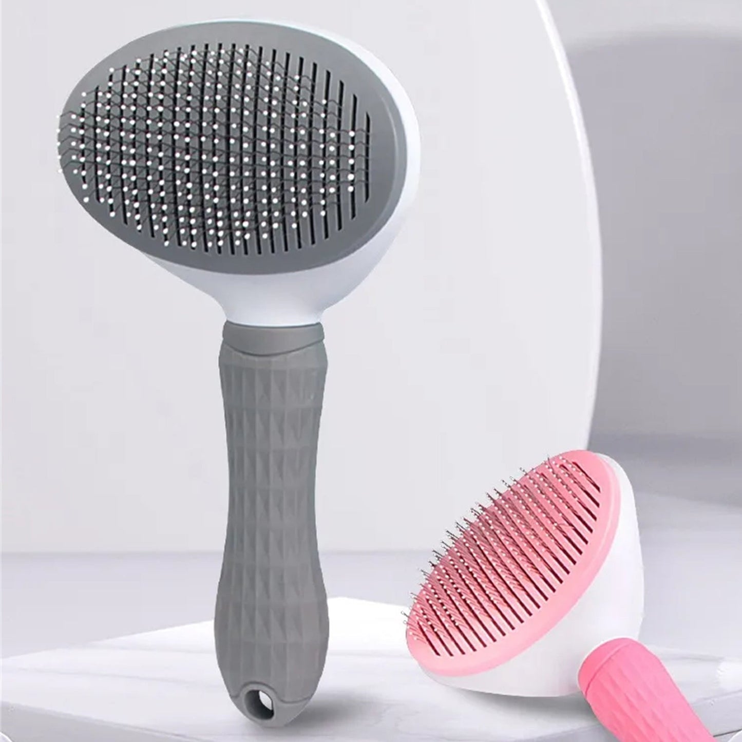 Pawfriends Pet Comb Brush Oval Grey