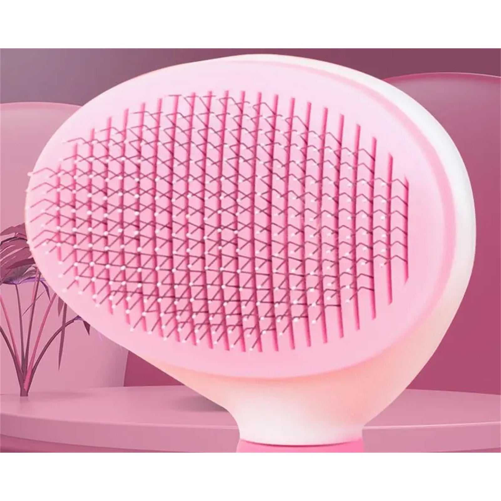 Pawfriends Pet Comb Brush Oval Pink