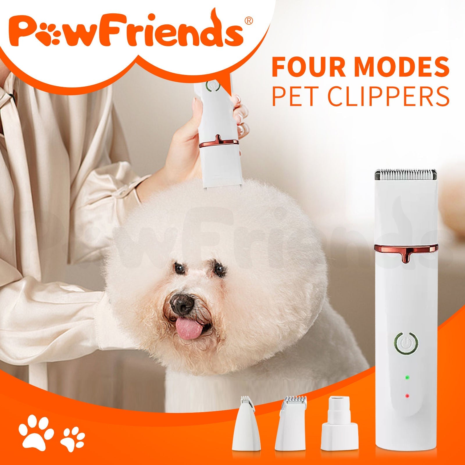 Pawfriends Pet Shaver Four-in-one Electric Hair Clipper And Nail Sharpener