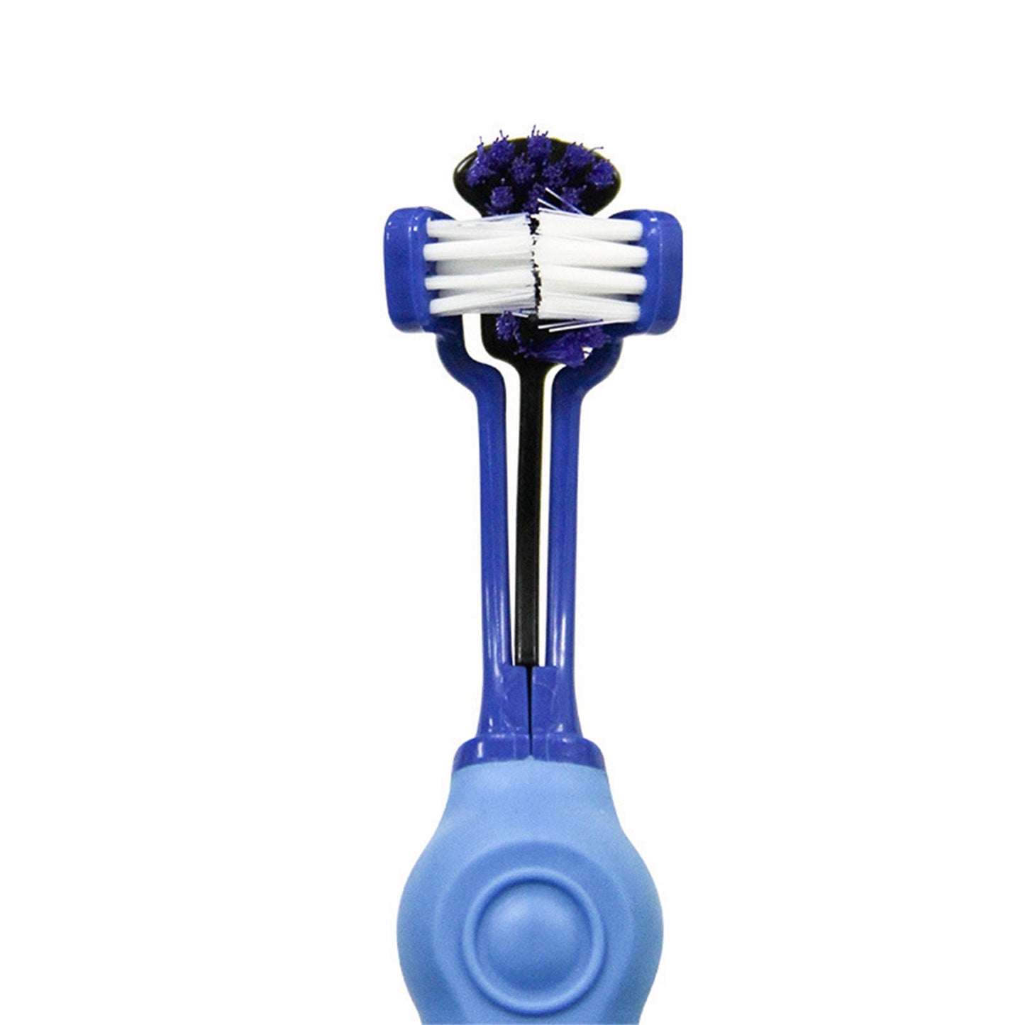 Pawfriends Pet Three-Head Multi-Angle Toothbrush Blue