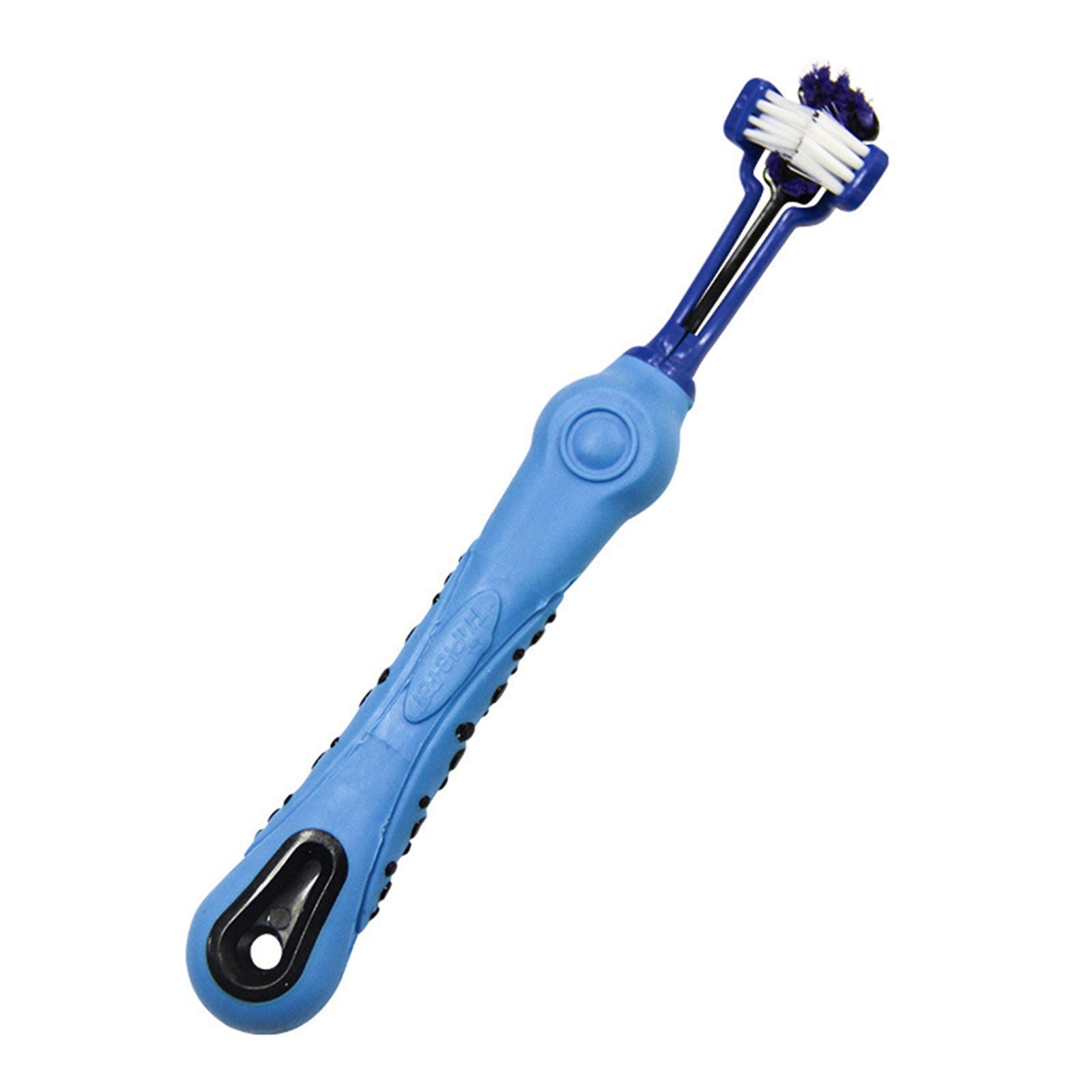 Pawfriends Pet Three-Head Multi-Angle Toothbrush Blue