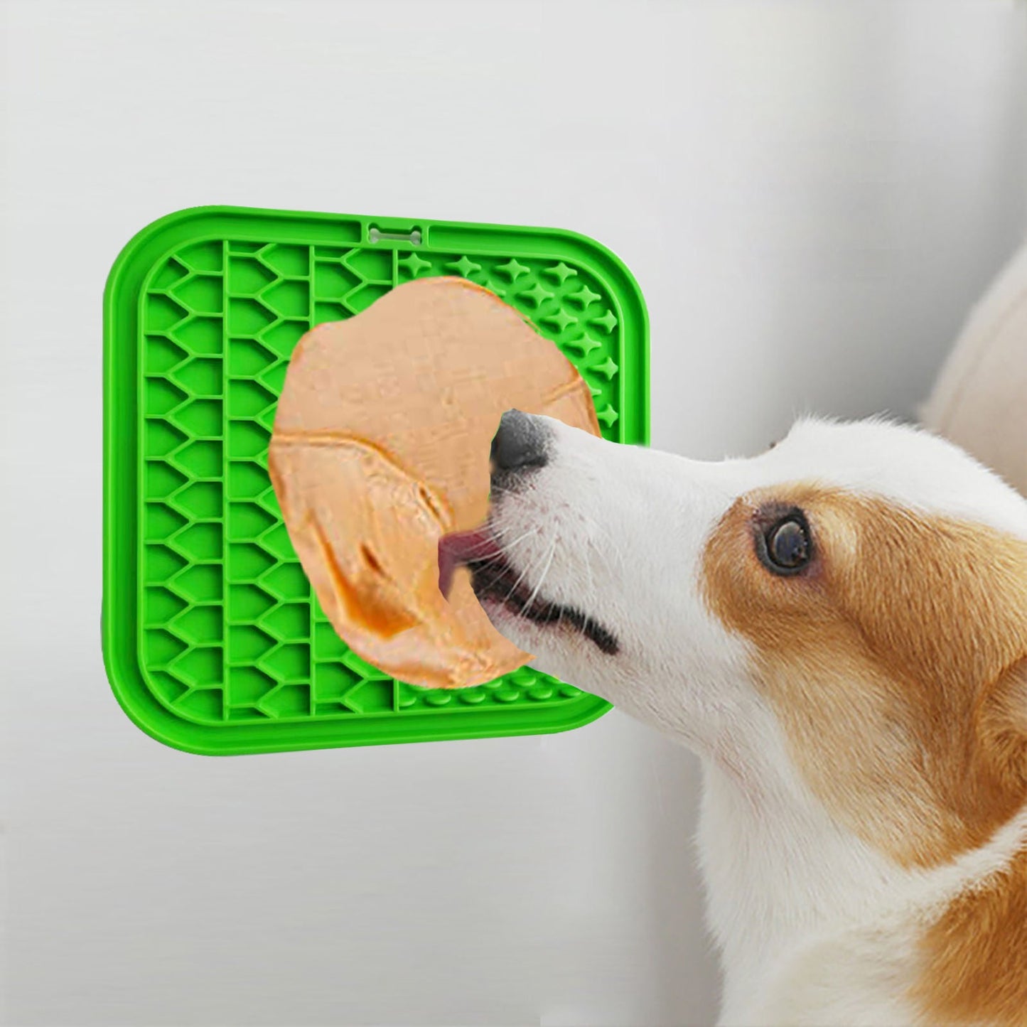 Pawfriends Silicone Lick Mat Slow Feeder Grooming Helper Green