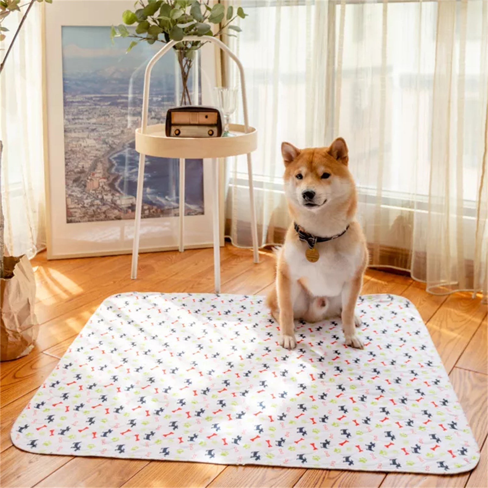 Pawfriends Washable Pet Pee Pad Reusable - White M 40x60