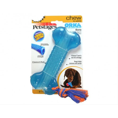 Petstages Orka Chew Toy Bone - Blue