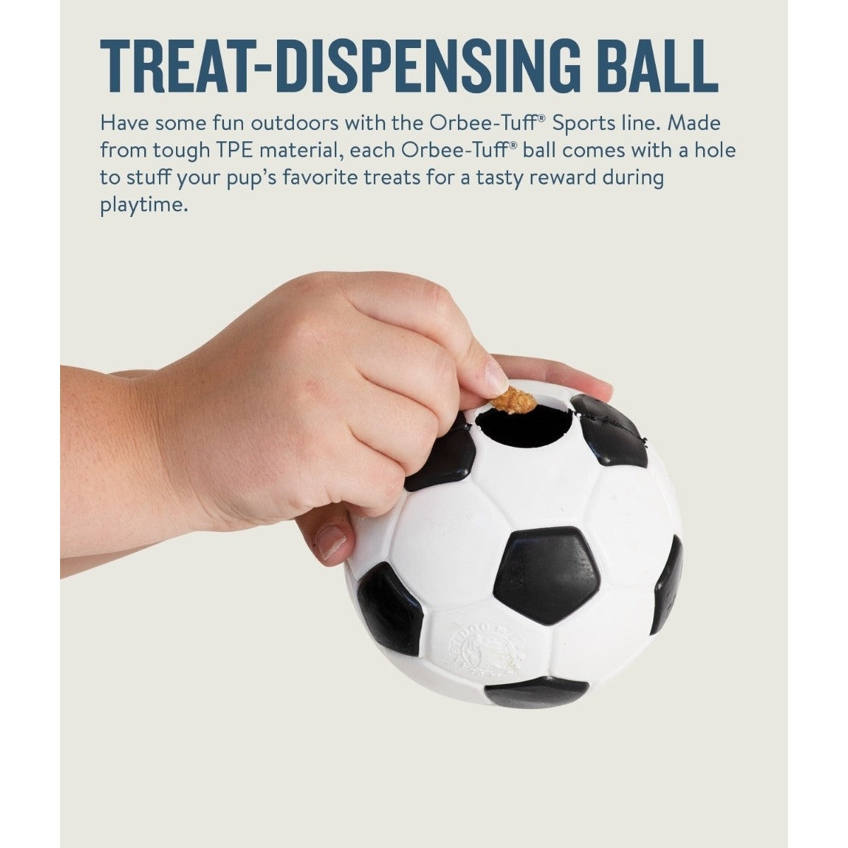 Planet Dog Durable Treat Dispensing & Fetch Dog Toy - Soccer Ball