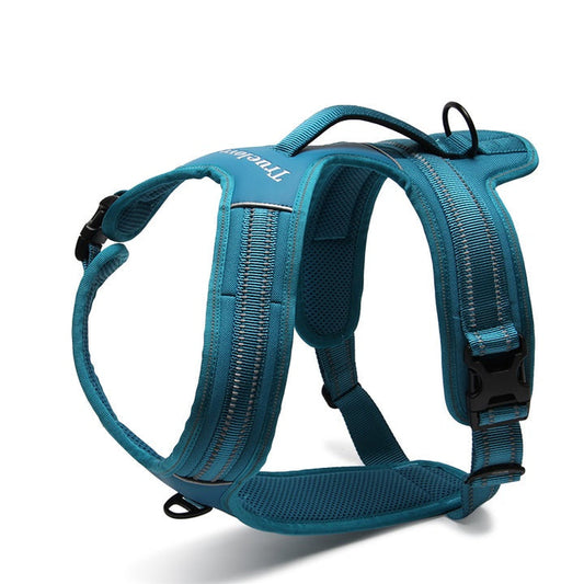 Reflective Heavy Duty Harness Blue M