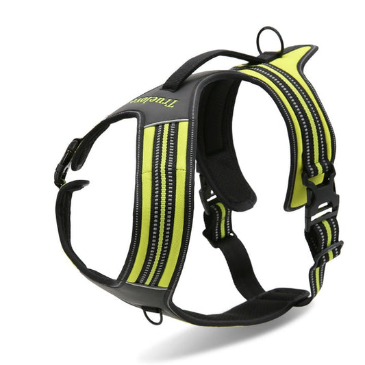 Reflective Heavy Duty Harness Neon Yellow L