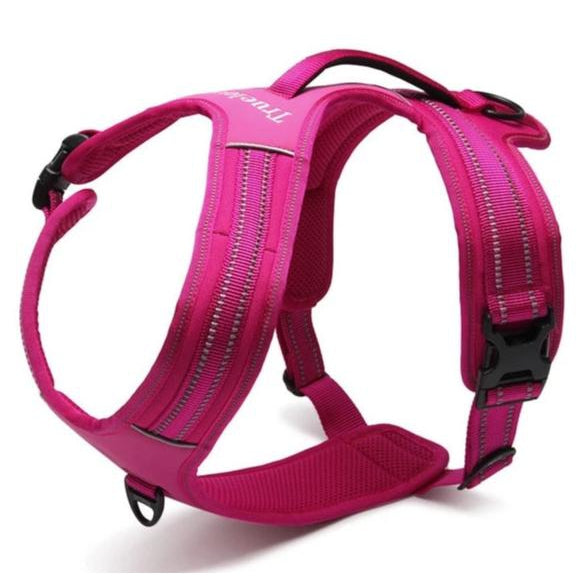 Reflective Heavy Duty Harness Pink XL