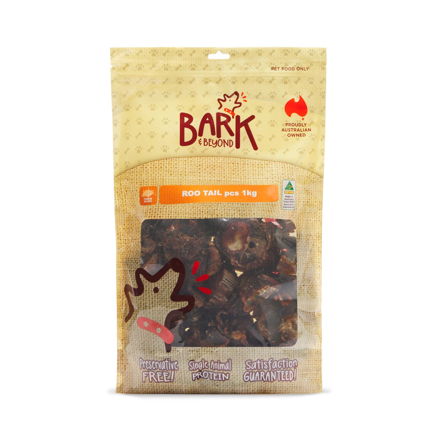 Bark & Beyond Roo Tail Pieces - 1kg