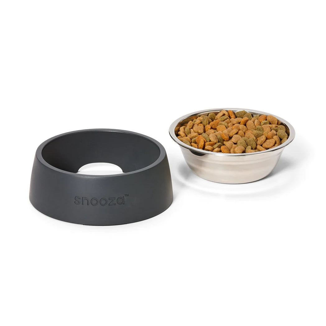 Snooza Concrete & Stainless Steel Bowl – Charcoal