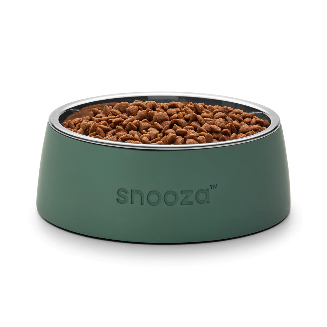 Snooza Concrete & Stainless Steel Bowl – Sage Green