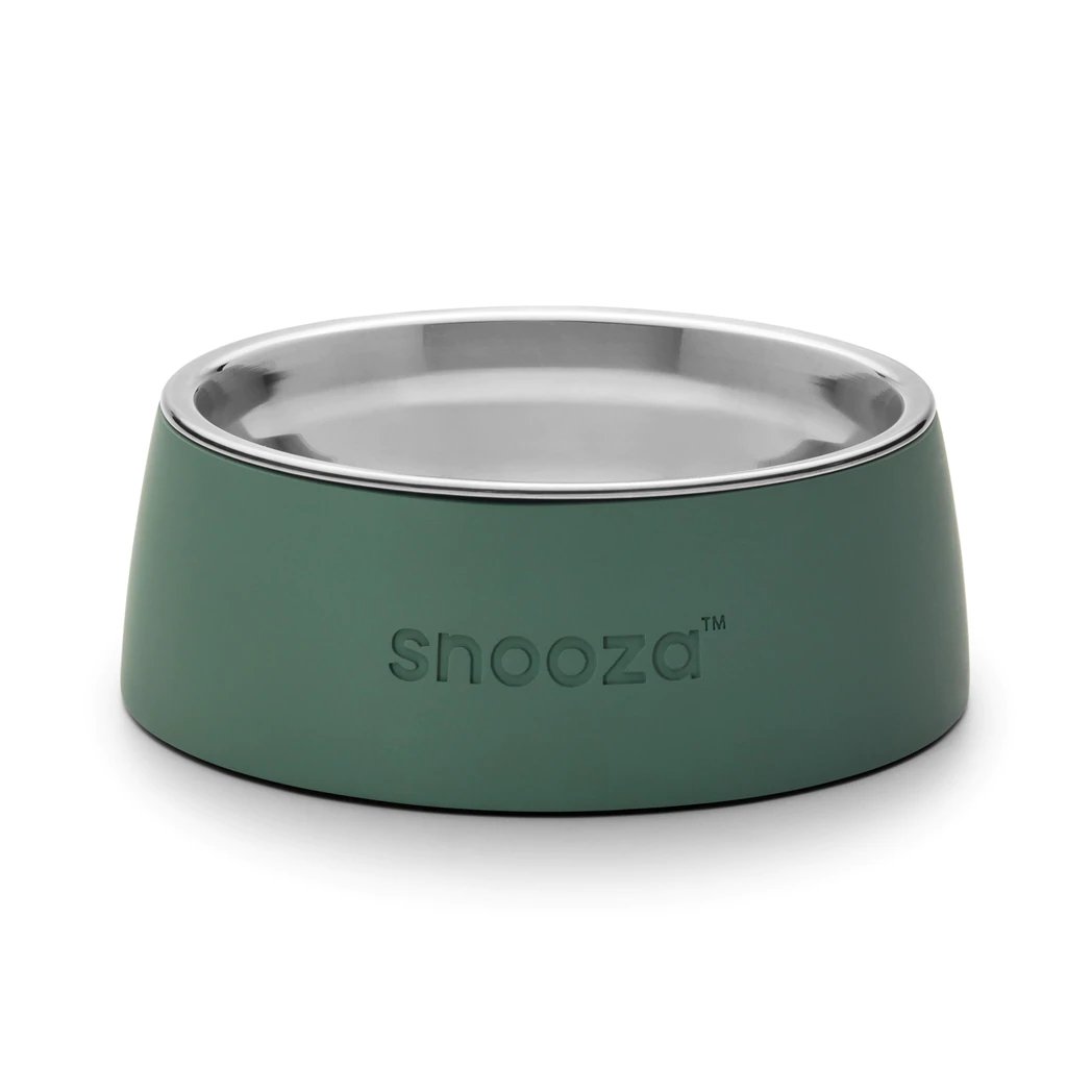 Snooza Concrete & Stainless Steel Bowl – Sage Green