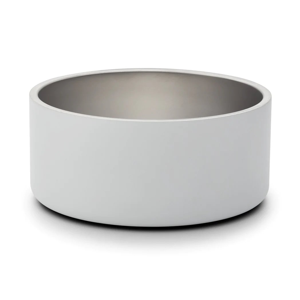 Snooza Double Wall Stainless Steel Bowl – Salt White