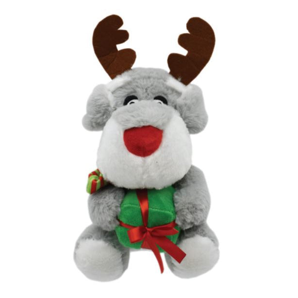 Snuggle Pals – Christmas Holiday Grey Dog