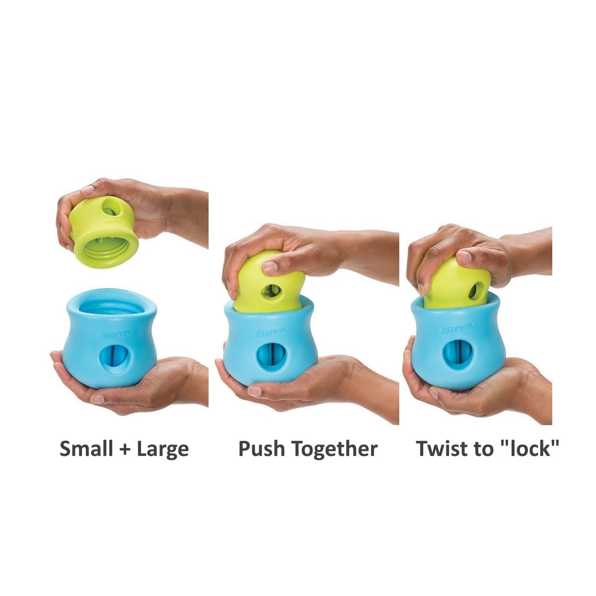 West Paw Toppl Treat Dispensing Dog Toy & Bowl - Small - Blue