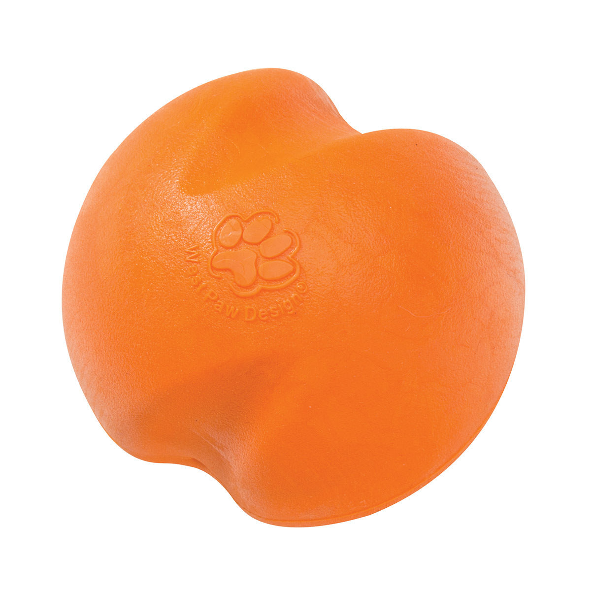 West Paw Jive Zogoflex Fetch Ball Tough Dog Toy - Orange - Large