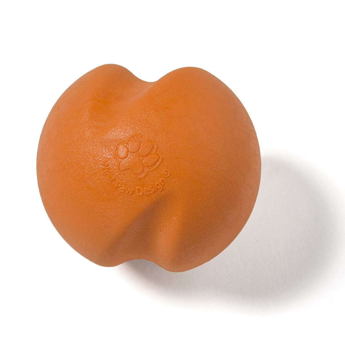 West Paw Jive Zogoflex Fetch Ball Tough Dog Toy - Orange - Small