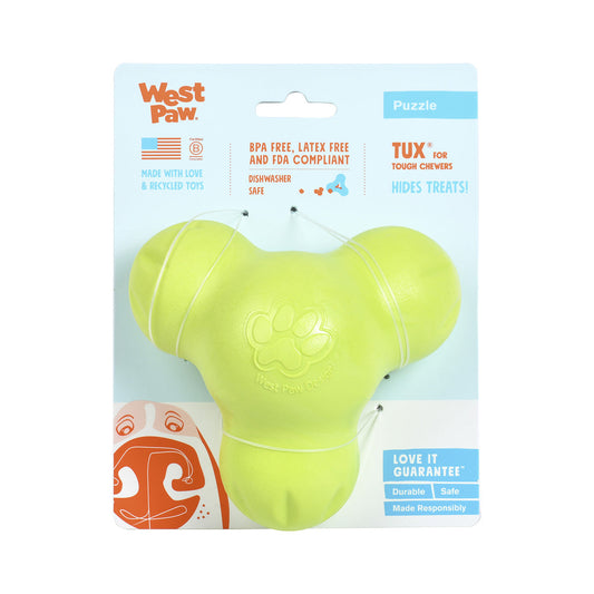 West Paw Tux Treat Dispenser for Tough Dogs - Green - Large