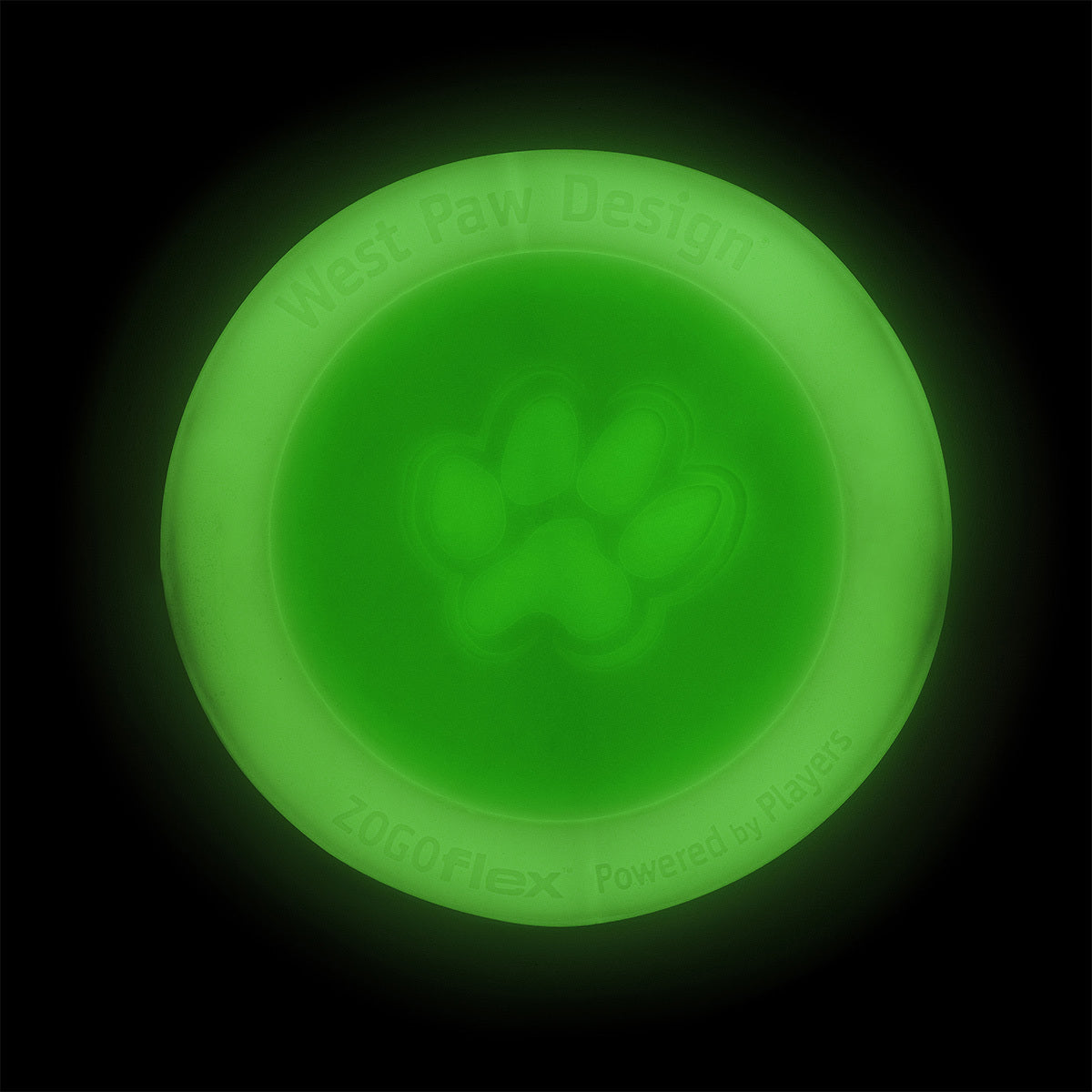 West Paw Zisc Flying Disc Fetch Dog Toy - Glow in the Dark - Large