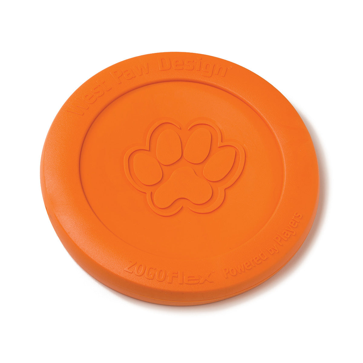 West Paw Zisc Flying Disc Fetch Dog Toy - Orange - Large