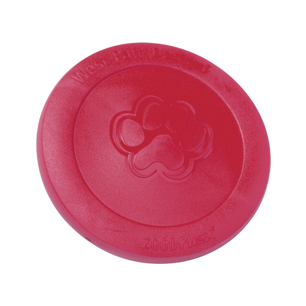 West Paw Zisc Flying Disc Fetch Dog Toy - Ruby Red - Large