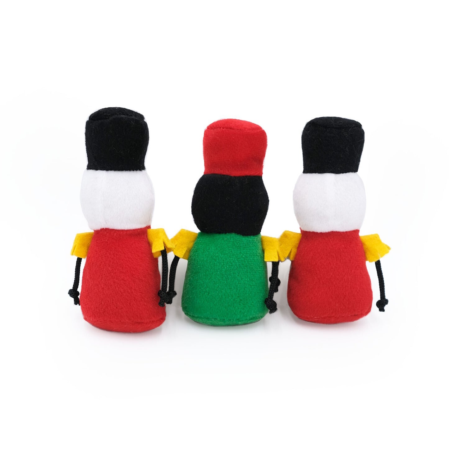 Zippy Paws Holiday Miniz Plush Squeaker Dog Toys - Nutcracker 3-Pack