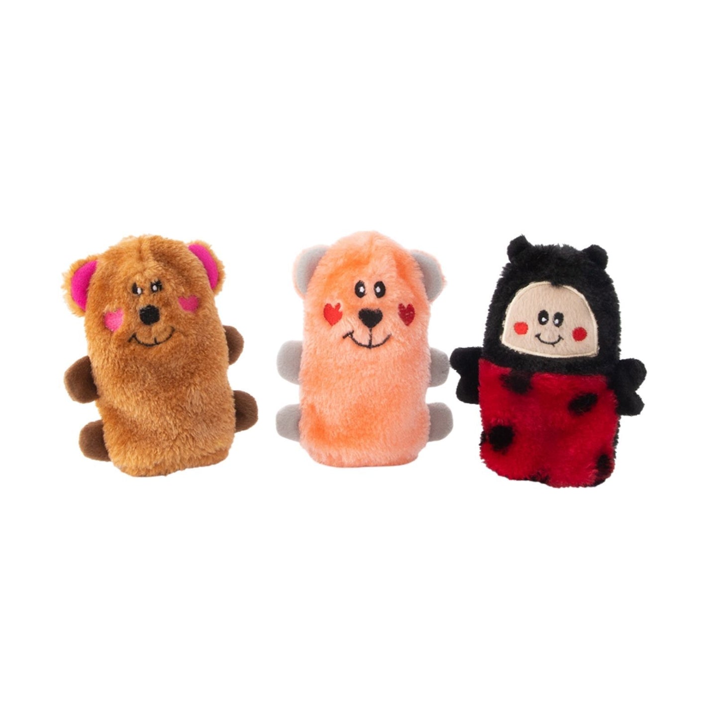 Zippy Paws Valentineâ€™s Squeakie Buddies Squeaker Dog Toys - 3-Pack