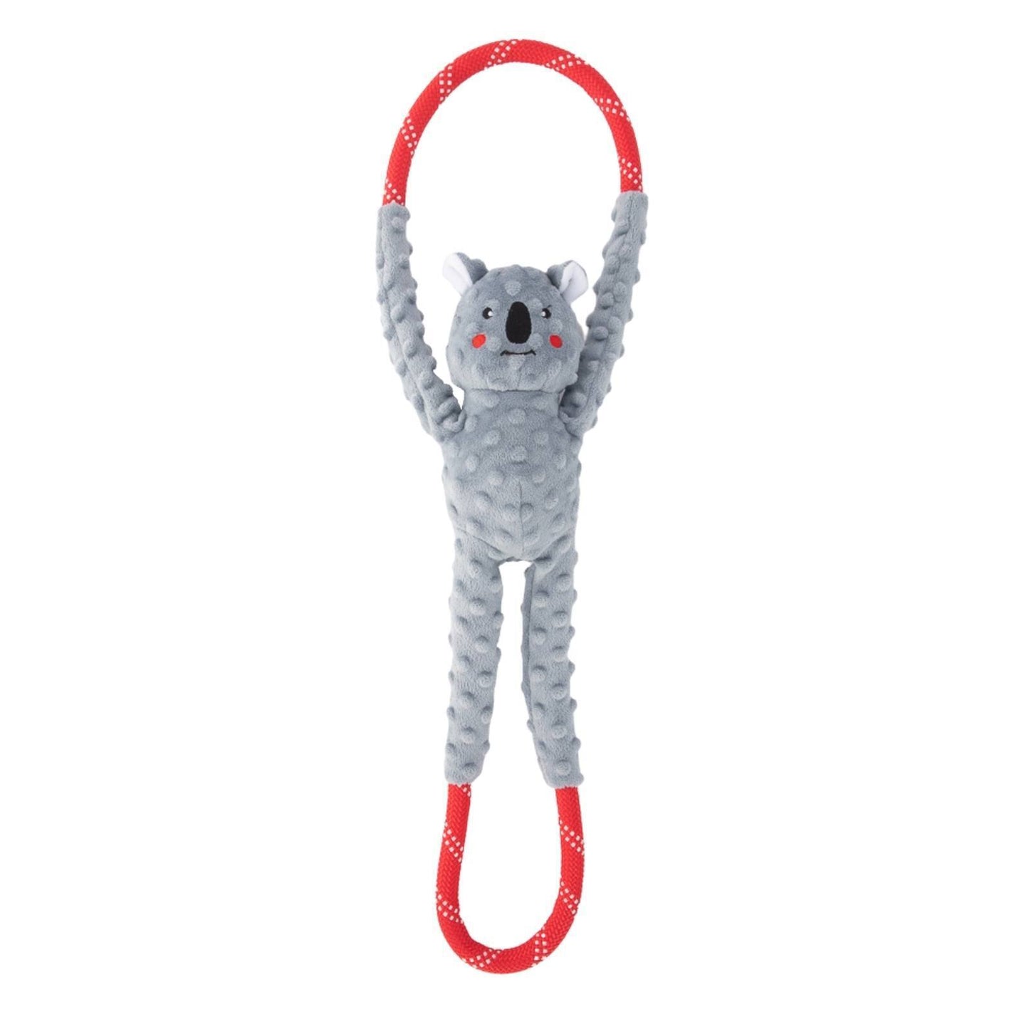 Zippy Paws RopeTugz Squeaker Dog Toy with Rope - Koala