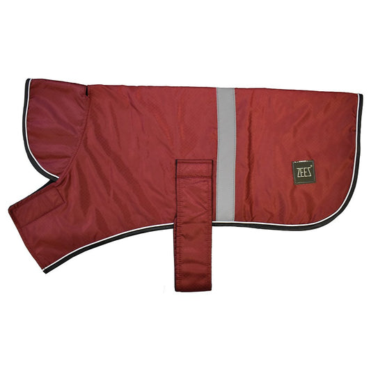 ZeeZ Waterproof Dapper Dog Coat – Warm Maroon