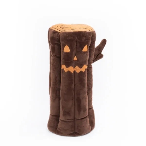 Zippy Paws Halloween Burrow Dog Toy - Haunted Log + 3 Squeaker Toys