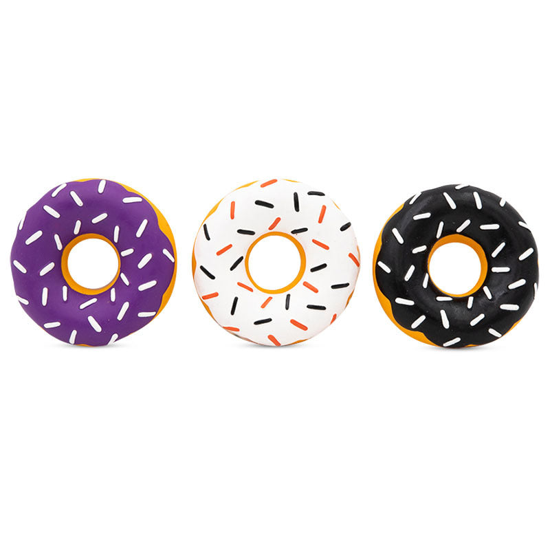 Zippy Paws Halloween Latex Mini Donutz (3-pack)