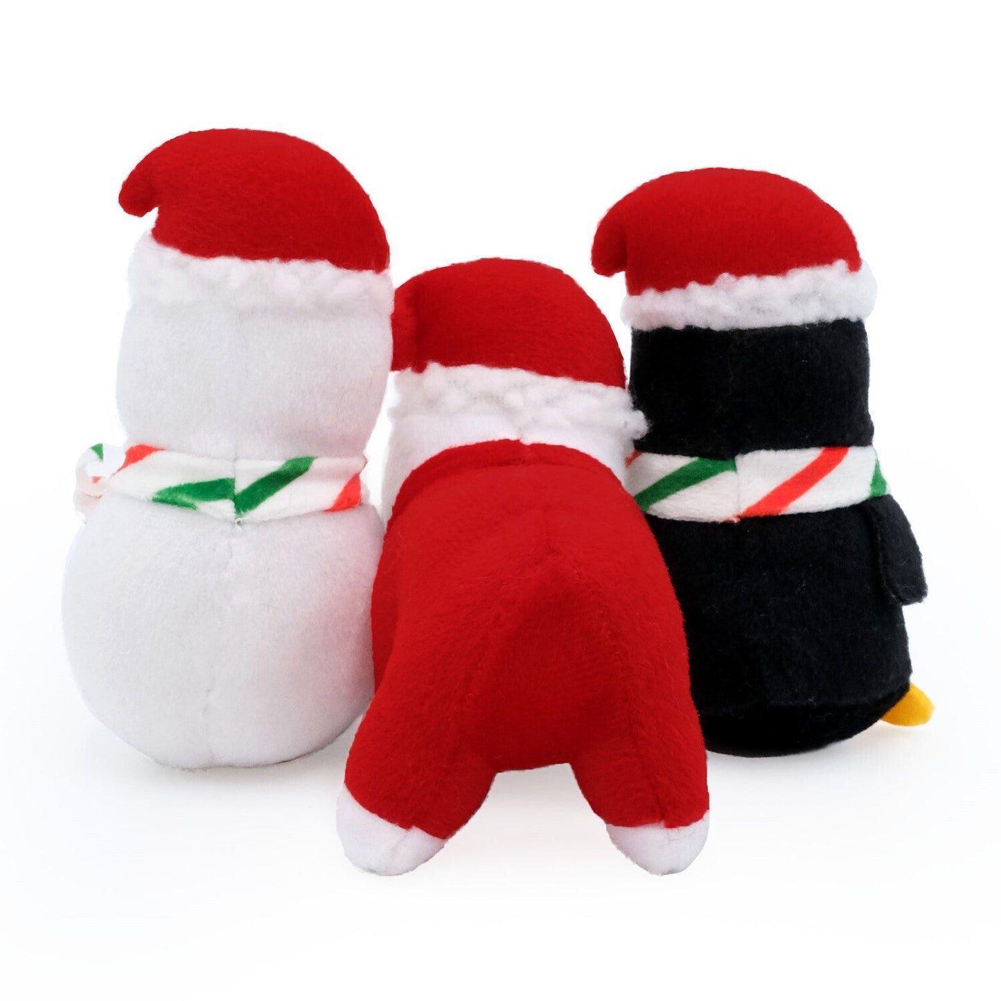 Zippy Paws Holiday Miniz Plush Squeaker Dog Toys - Festive Animals 3-Pack