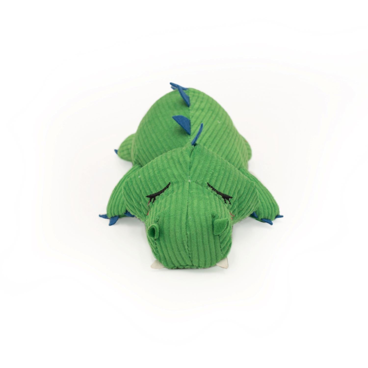 Zippy Paws Snooziez with Silent Shhhqueaker Plush Dog Toy - Alligator