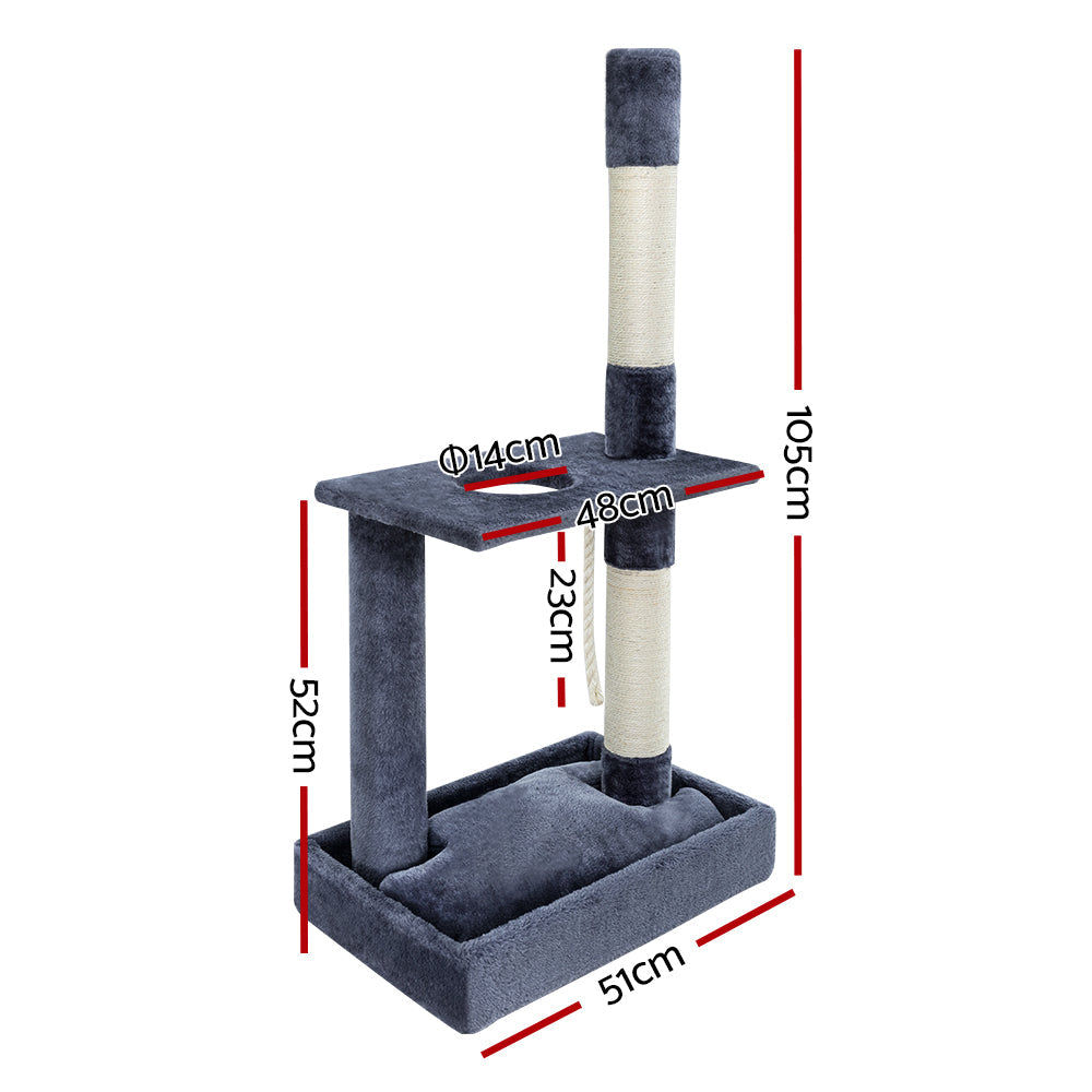 i.Pet Cat Scratcher Tower Grey 102cm