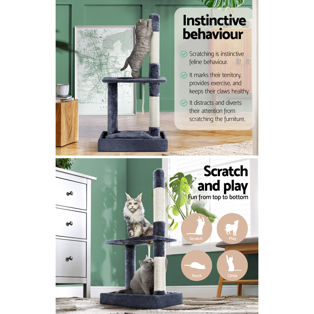 i.Pet Cat Scratcher Tower Grey 102cm