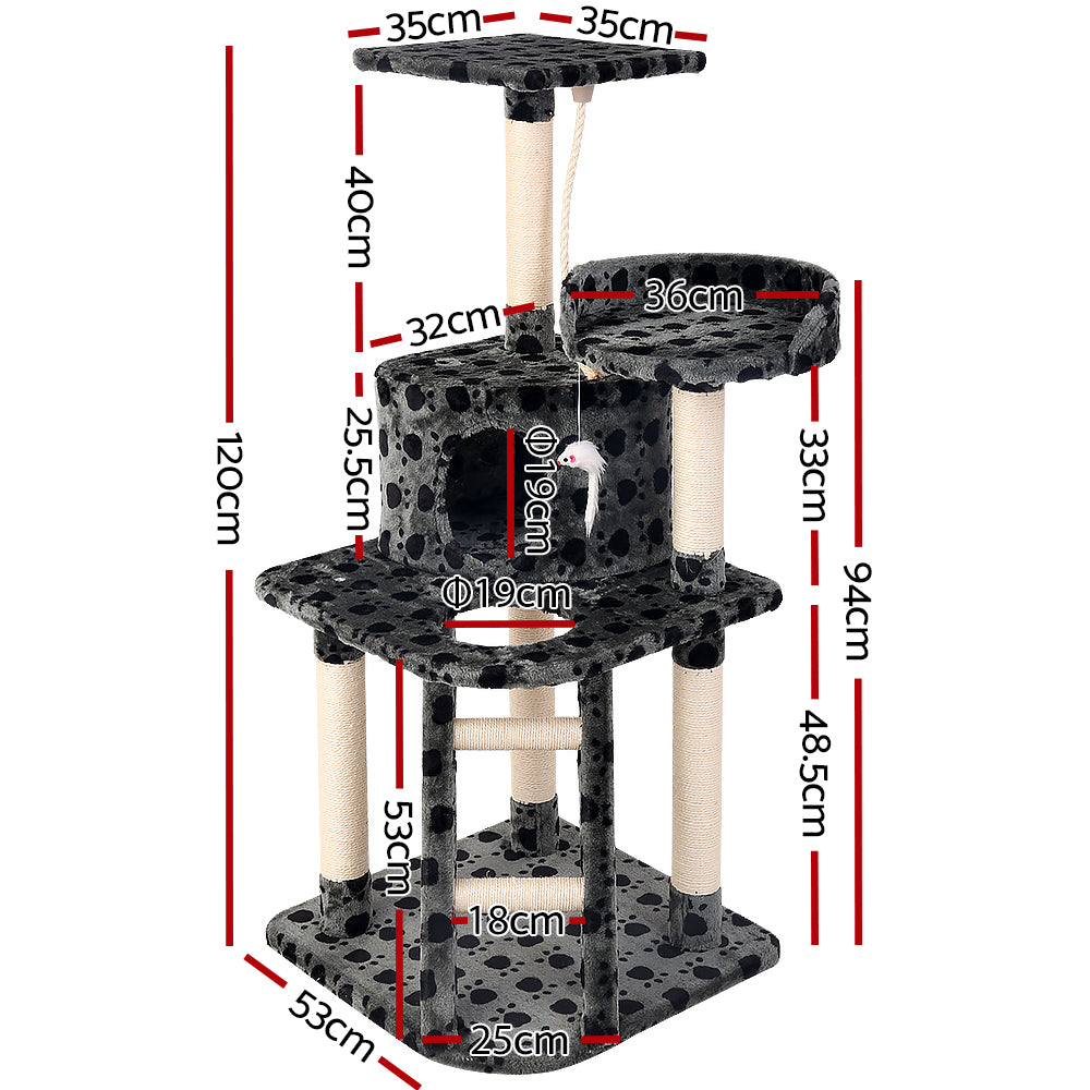 i.Pet Cat Scratcher Tower With House 120cm