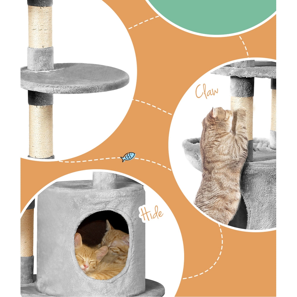 i.Pet Cat Scratcher Tower With House 123cm