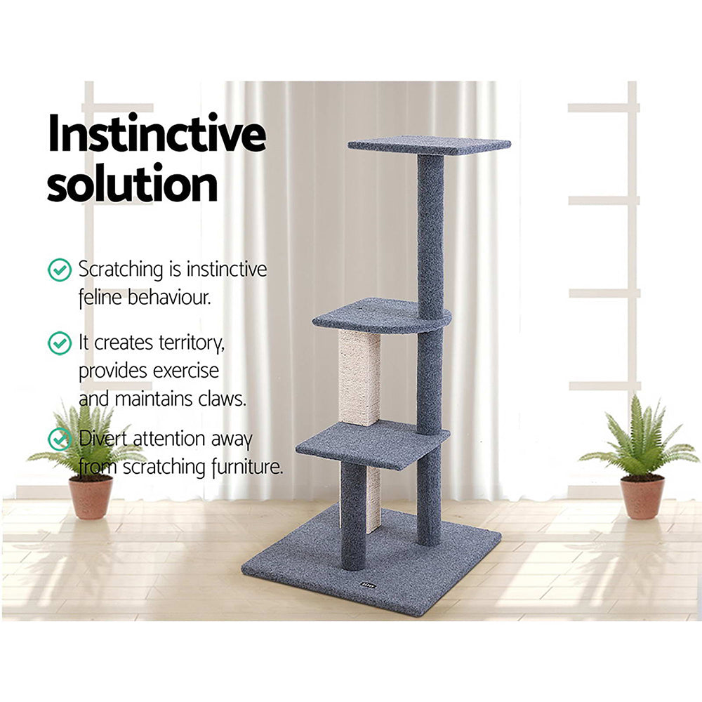 i.Pet Cat Scratcher Tower With Steps 124cm