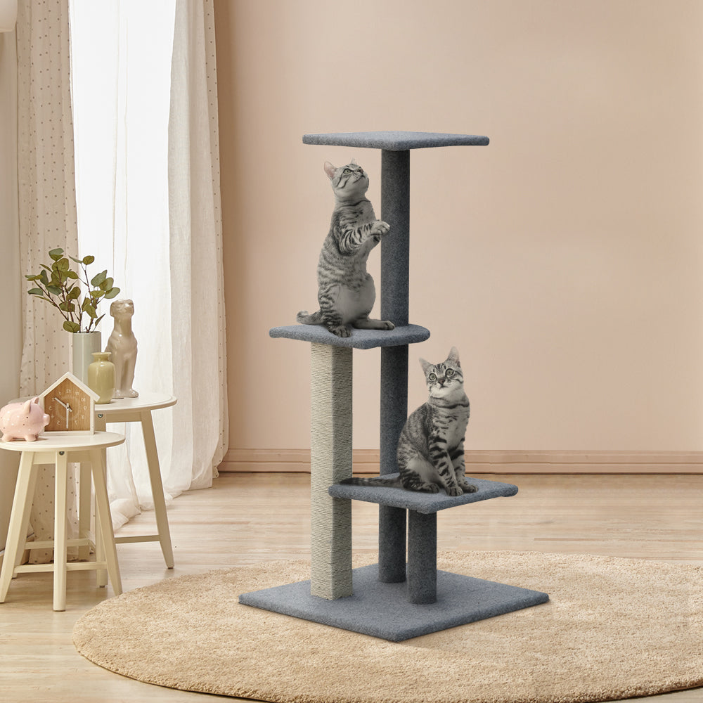 i.Pet Cat Scratcher Tower With Steps 124cm