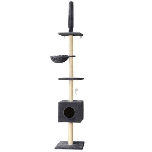 i.Pet Cat Tower Scratching Post Floor to Ceiling 260cm