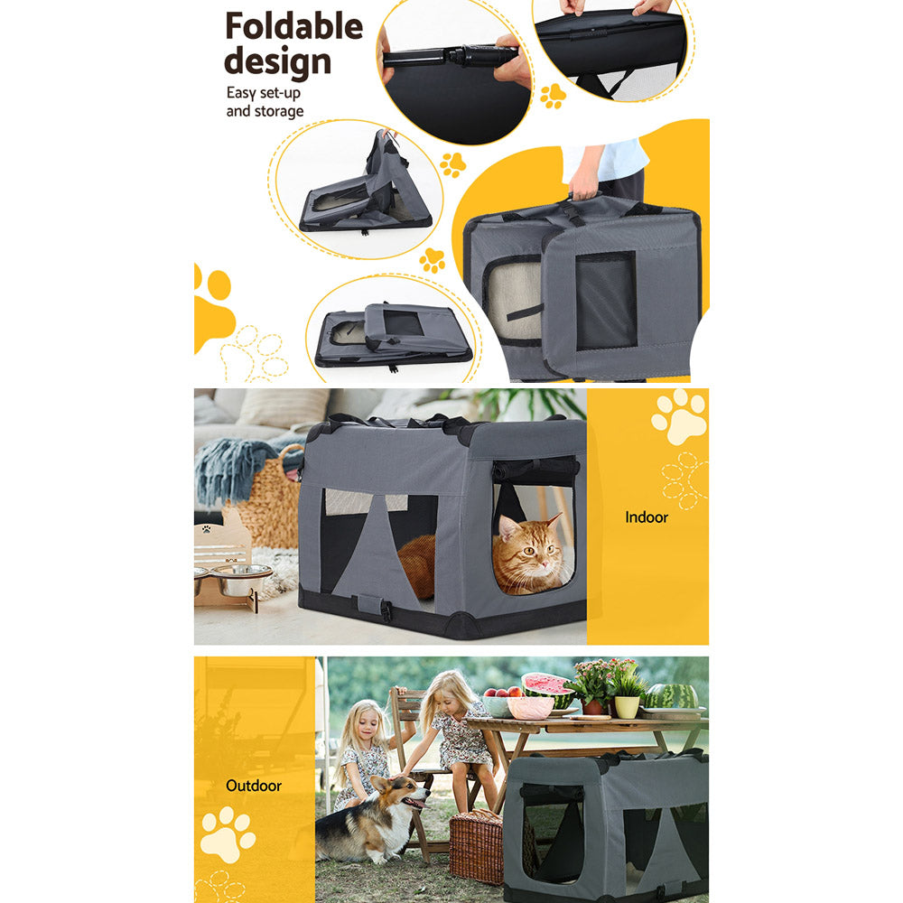 i.Pet Foldable Carrier Soft - Grey - XL